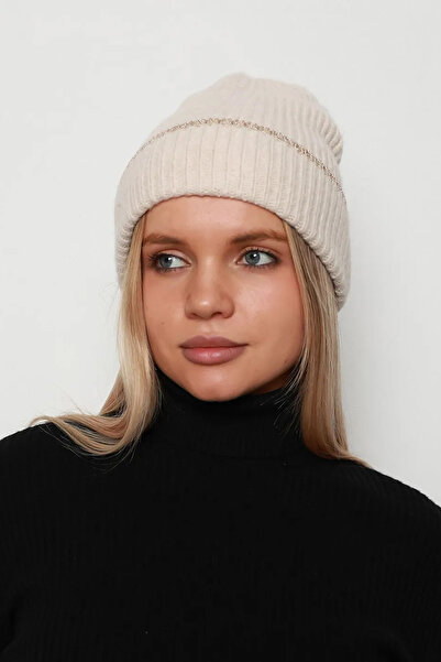 REMSA Бежева жіноча шапка - з блискітками, RKŞ-1139