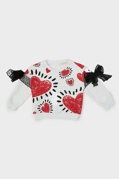 GB Baby Bg Store Baby Girl White Sweatshirt 23Pfwbg2401
