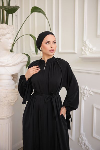 Nissra Ankanoor Μαύρος γιακάς δικαστής με ζώνη Ferace Anka 255035
