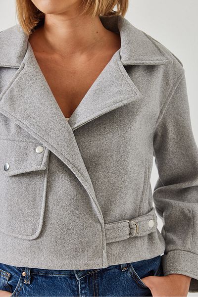 Bianco Lucci Damen-Cashew-Jacke mit Einzeltaschendetail 2466 60351267