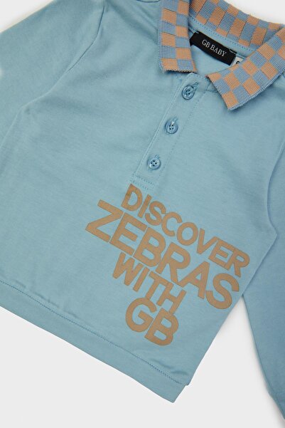 GB Baby Bg Store Erkek Bebek Mavi T-shirt 23pfwbg1517
