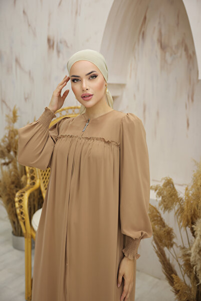 Nissra Ankanoor Dark Camel Robe Ferace Modeling Anka 255008