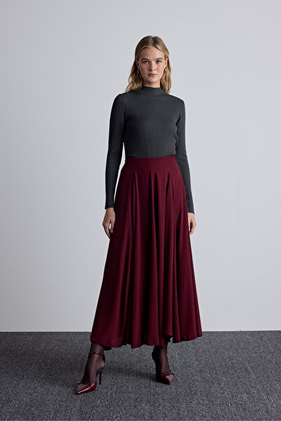 Manuka Claret Red széles szoknya - Flounced