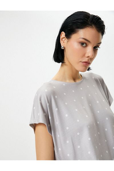 Koton Top de pijama cu mâneci scurte cu buline