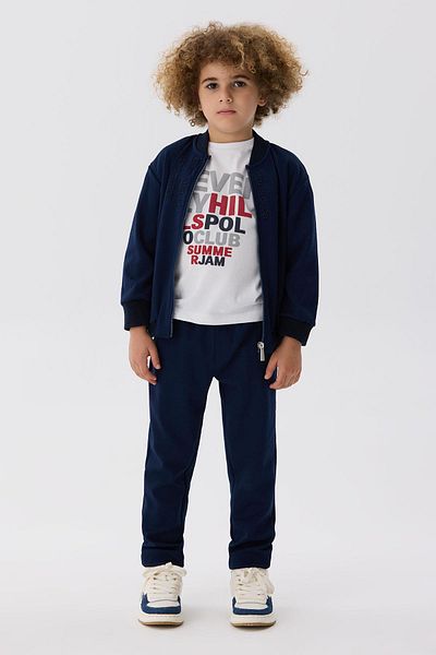 Beverly Hills Polo Club BG Store Boy's Navy Blue Tracksuit Top