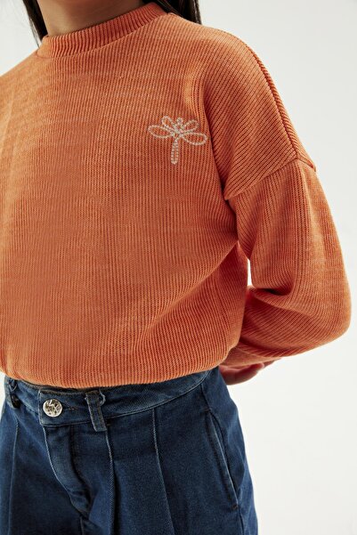 Tyess Bg Store Girl's Orange Sweatshirt 23Fw0Tj4420