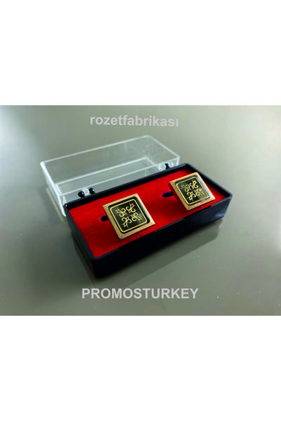 PROMOSTURKEY GOLD KASA MOTİF TAŞLI LÜKS KOL DÜĞMESİ