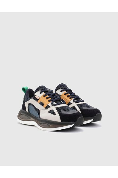 İLVİ Cirilo Genuine Suede Leather Men's Navy Blue Sneakers