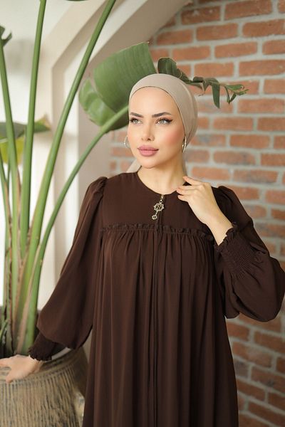 Nissra Ankanoor Bitter Coffee Robe Abaya Anka255008