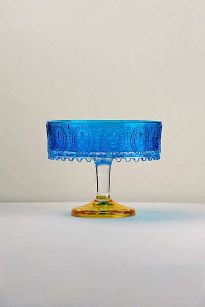 Glore Turquoise Yellow Standing Bowl