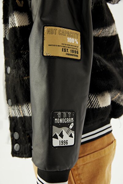 Nebbati Bg Store Boy's Black Jacket 23fw1nb3721