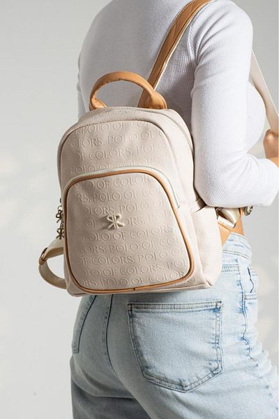 ImPolo Asian Cream Printing Women's Backpack Size 27X32