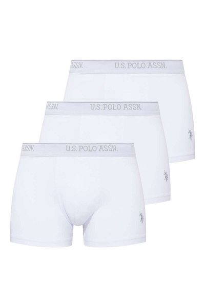 U.S. Polo Assn. Ανδρικό λευκό μπόξερ 3 τεμαχίων