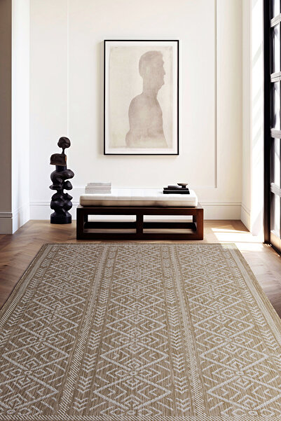 MELARİS HALI Nazen Naturel Sisal Kilim Hasır Halı Mutfak Halısı Balkon Halısı