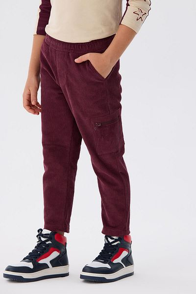 Nebbati BG Store Pantaloni roșii Claret pentru băieți