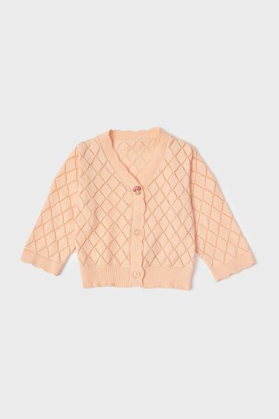Layette BG Store Baby Girl Salmon Cardigan