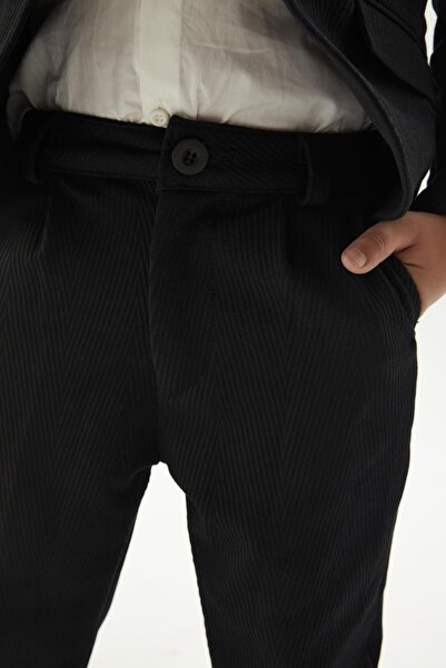 Nebbati Bg Store Boy's Black Trousers 23fw0nb3226