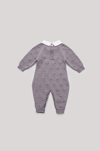 Layette Bg Store Baby Boy Gray Jumpsuit
