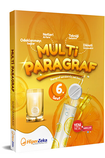 Hiper Zeka Yayınları HİPER - MULTİ 6.SINIF PARAGRAF SORU BANKASI