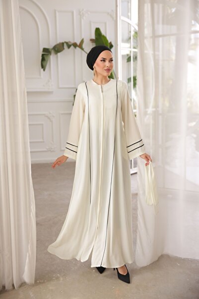 Nissra Ankanoor Λευκό μανίκι στο στόμα και διπλό μπαστούνι στο μπροστινό μέρος Ferace Anka 255045