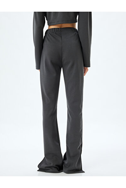 Koton Modal Eşofman Pantolon Nervürlü Yırtmaç Detaylı