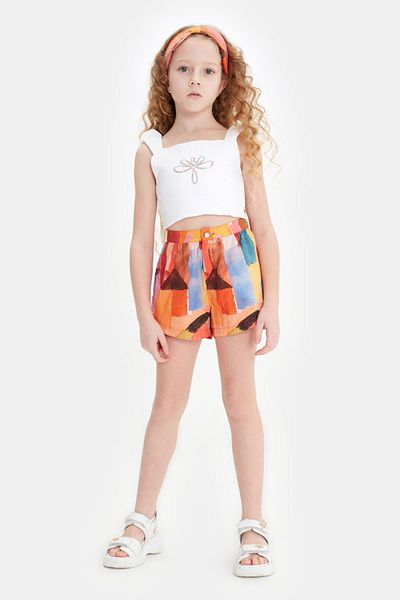 Tyess Bg Store σορτς με σχέδια για κορίτσια 23ss0tj4107