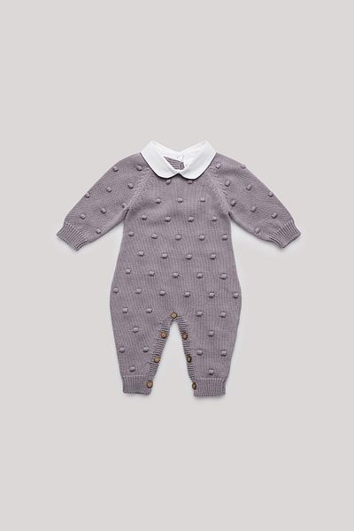 Layette Bg Store Baby Boy Gray Jumpsuit