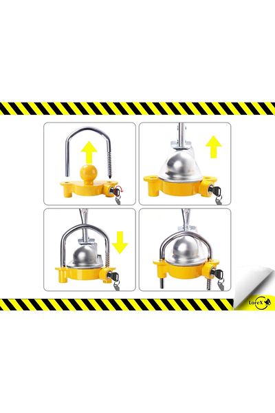 LOREX Lr-Cla1 Trailer, Caravan Coupling Security Lock (Ball Type)