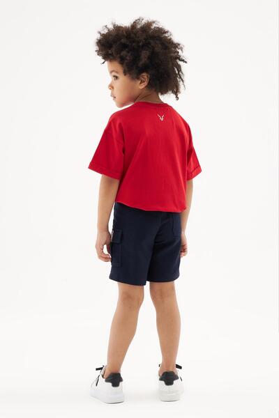 Nebbati Bg Store Boys' Navy Blue Shorts 23Ss1Nb3158