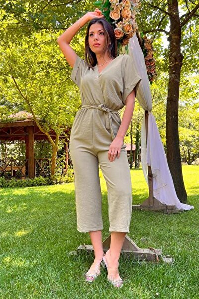 Dipmoda Γυναικεία πράσινη φόρμα αιρομπίνερ με λεπτομέρεια δεσίματος στο λαιμό...