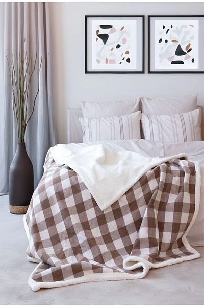 Seda Home Art Single Tv Blanket, Sofa Shawl, Double Sided Plaid Blanket 150X200