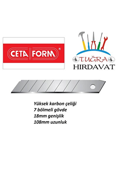 CETA FORM J45-r 18 Mm Maket Bıçağı Yedeği - 10 Lu Paket