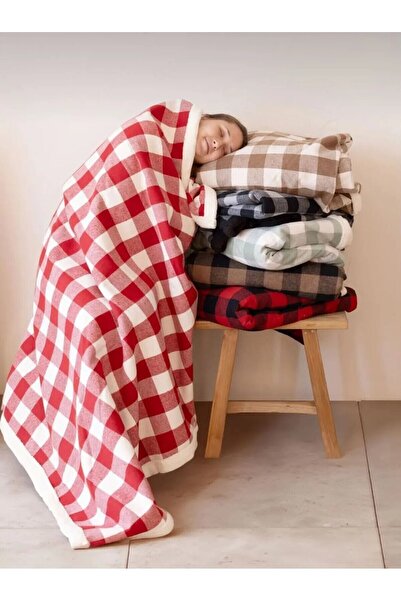 Seda Home Art Tek Kişilik Tv Battaniyesi , Koltuk Şalı , Çift Taraflı Ekose Battaniye 150x200