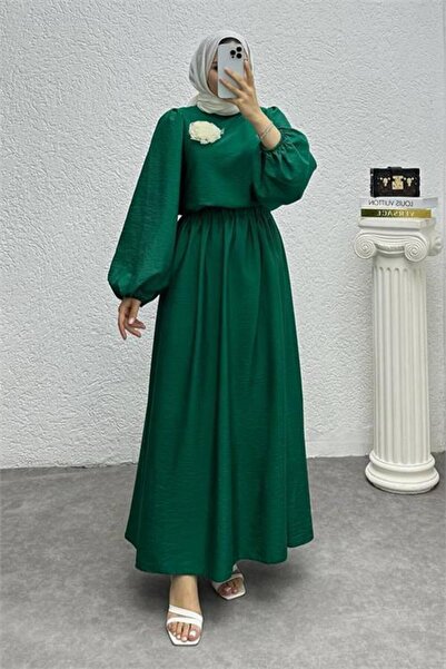 Dipmoda Γυναικείο σετ με λουλουδάτη φούστα και λεπτομέρειες, σετ χιτζάμπ DPMS004