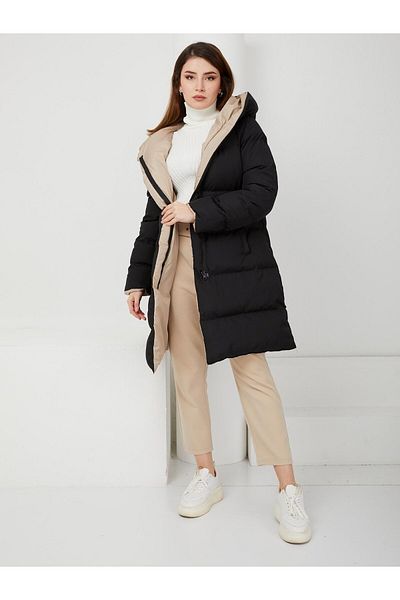 Olcay Zweifarbige doppelseitige Pufferjacke mit Kapuze BLACK-STONE 5371