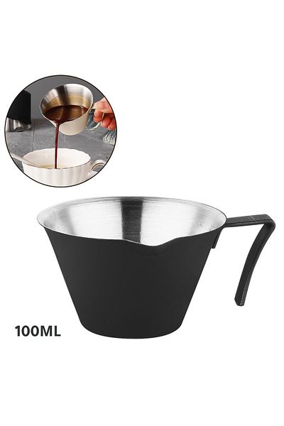 MIBRU Coffee stainless steel espresso mesuring cup black 100ml
