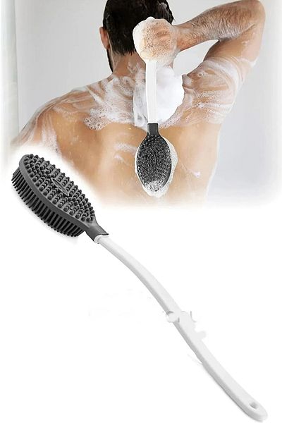JASPER Nishlove Gray Silicone Body and Massage Brush with Handle Gp152 5015 (24*1)