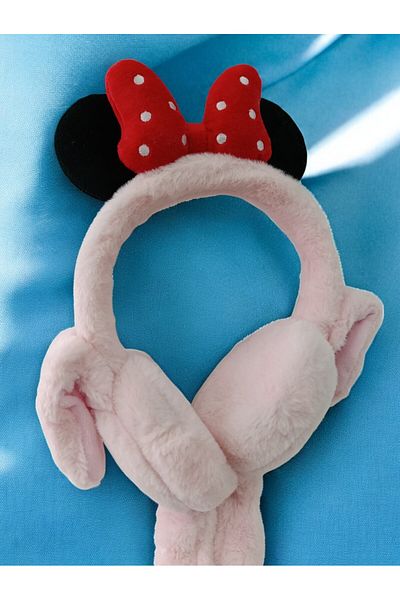 İPAR AKSESUAR Pink Movable Plush Bow Headphones