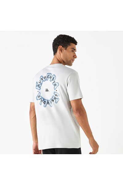 Kappa Logo Print Crew Neck T-shirt with Short Sleeves