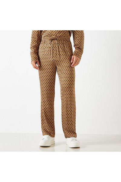 Emperor Emperor All-Over Print Pants with Drawstring Closure and Pockets