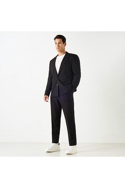Iconic Solid Regular Fit Trousers With Flexi Waist And Pockets
