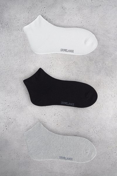 GRIMELANGE Bronwyn Women's Organic Cotton 3 Pack Multicolored Socks