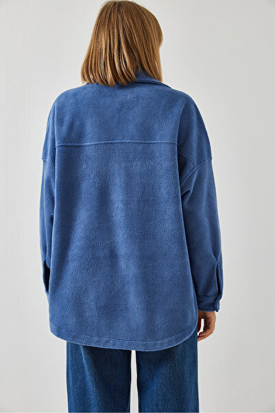 Bianco Lucci Cămașă cu buzunar dublu din țesătură Welsoft pentru femei 6473 60261024