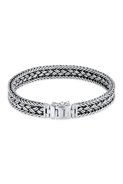 KUZZOI Armband Unisex Panzerarmband Kastenverschluss 925er Silber