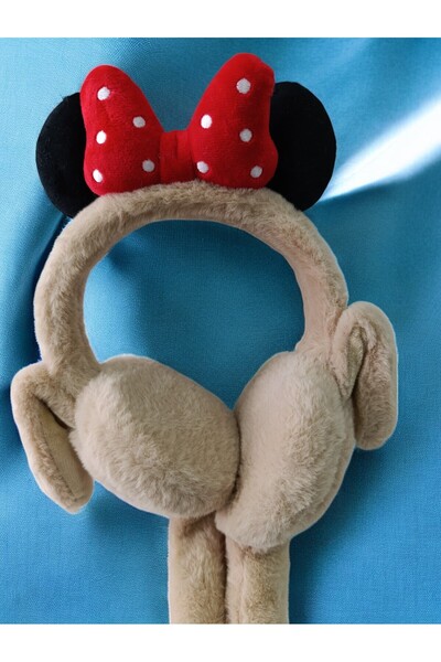 İPAR AKSESUAR HAREKETLİ PELUŞ FİYONKLU KULAKLIK AÇIK KAHVE