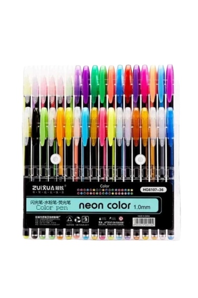 Stilo SİMLİ NEON PASTEL METALİK ROLLER PEN 36 LI SET
