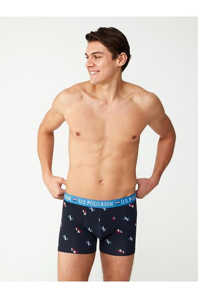U.S. Polo Assn. - Ανδρικό Modal Navy Blue εμπριμέ μονό μπόξερ