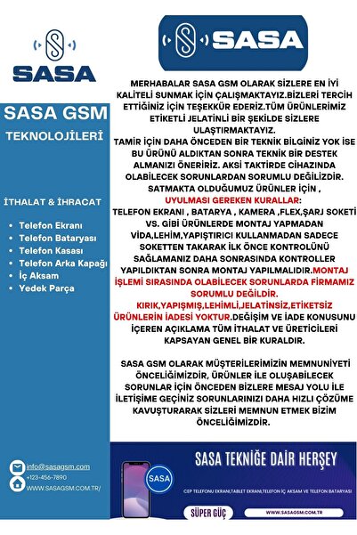 Genel Markalar Apple Iphone 6s Kaliteli Lcd Ekran Ve Dokunmatik - Siyah