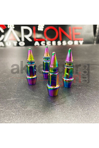 carlone Sivri Sibop Kapağı 4'lü Set-Bukelamun Renk-Parlak Alüminyum Malzeme