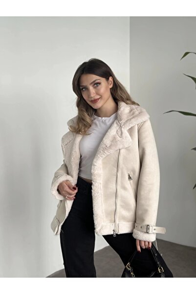 Foot sneakerss Dámský semišový kabát z nové sezóny Zr kůže s detailem pásku